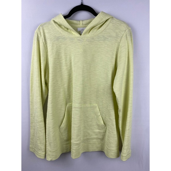 J. Jill Tops - J. Jill Hoodie Pullover Womens Small Yellow Excellent Coastal Loungewear